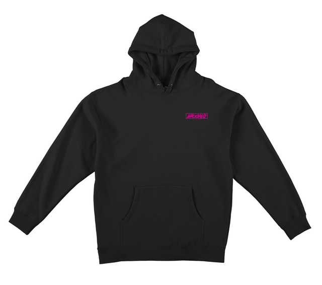 Krooked Sweat Moonsmile Raw Hood Black