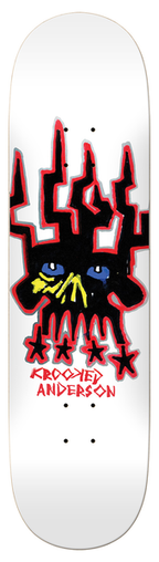 Planche de skateboard Krooked Manderson Skull King White 8,38"