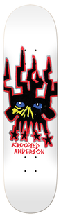 Planche de skateboard Krooked Manderson Skull King White 8,38"