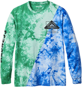 Madness T-Shirt Tie Dye Split V2 Ls Green Cool Grey