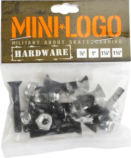 Mini Logo Visserie (Jeu De 8 Vis) Cruciforme 1.5 Pouce