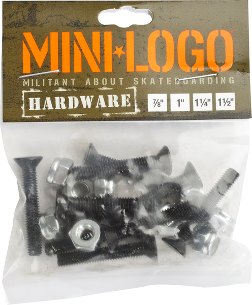 Mini Logo Visserie (Jeu De 8 Vis) Cruciforme 1.5 Pouce
