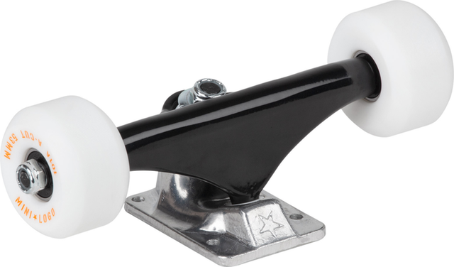 Mini Logo Truck Combo (Jeu De 2) 7.13 Black Raw - 53Mm White