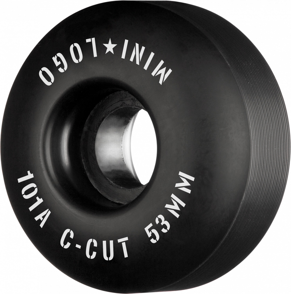 Mini Logo Wheels (Jeu De 4) 53Mm C-Cut Ii 101A Black