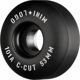 Mini Logo Wheels (Jeu De 4) 53Mm C-Cut Ii 101A Black