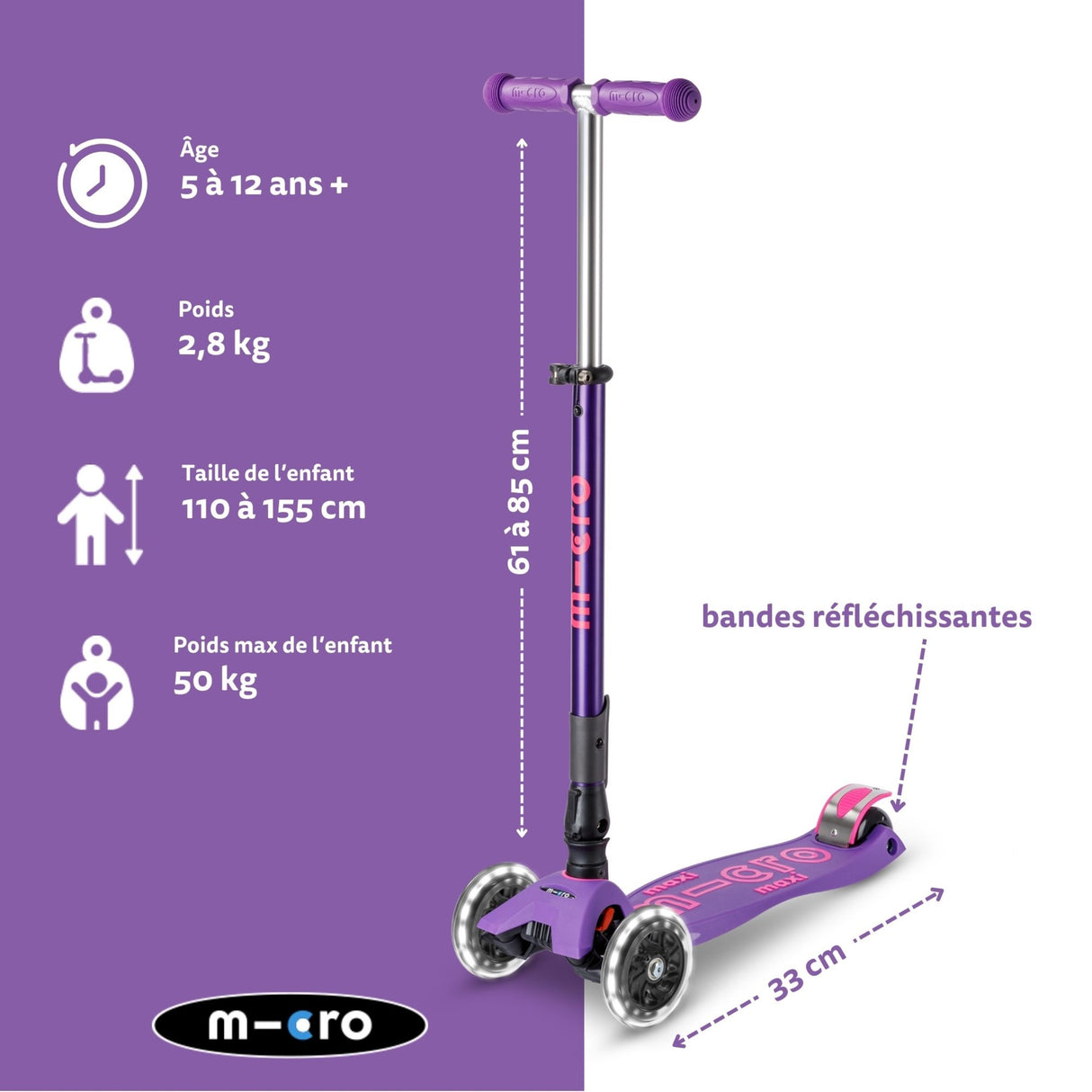 Maxi Micro Deluxe Pliable Led - Violet