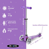 Trottinette Enfant Mini Micro Deluxe Glitter Violet Led