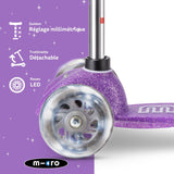 Trottinette Enfant Mini Micro Deluxe Glitter Violet Led