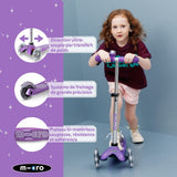 Trottinette Enfant Mini Micro Deluxe Glitter Violet Led