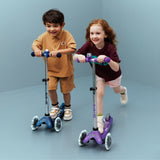 Trottinette Enfant Mini Micro Deluxe Glitter Violet Led