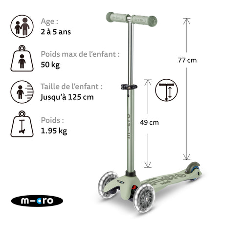 Mini Micro Deluxe Rock & Go Led - Vert Sauge