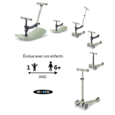 Mini Micro Deluxe Rock & Go Led - Vert Sauge