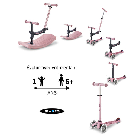Mini Micro Deluxe Rock & Go Led - Rose Poudré