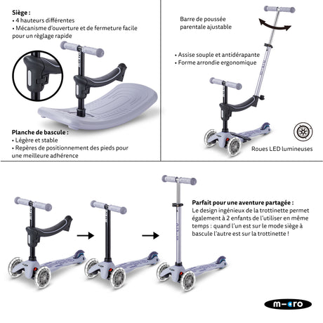Mini Micro Deluxe Rock & Go Led - Lavande