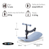 Mini Micro Deluxe Rock & Go Led - Bleu Ardoise