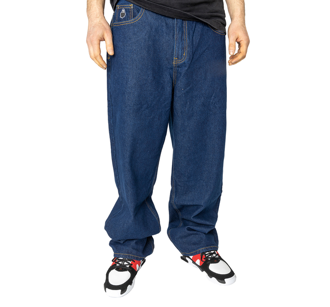 Pantalon Nonsense Biggerfoot Denim Blue Rinsed