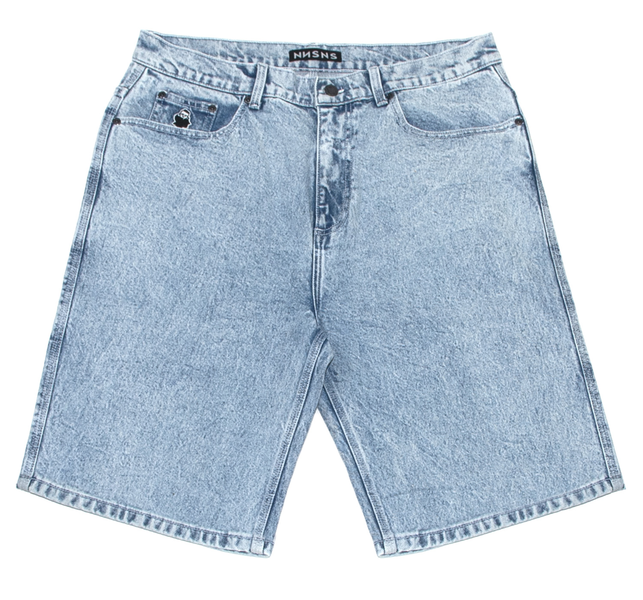 Short Nonsense Bigfoot Denim Acid Blue Stretch