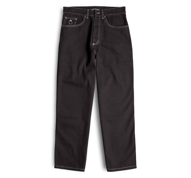 Pantalon Nonsense Yeti Denim Black Denim White Stitching