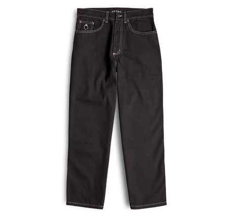 Pantalon Nonsense Yeti Denim Black Denim White Stitching