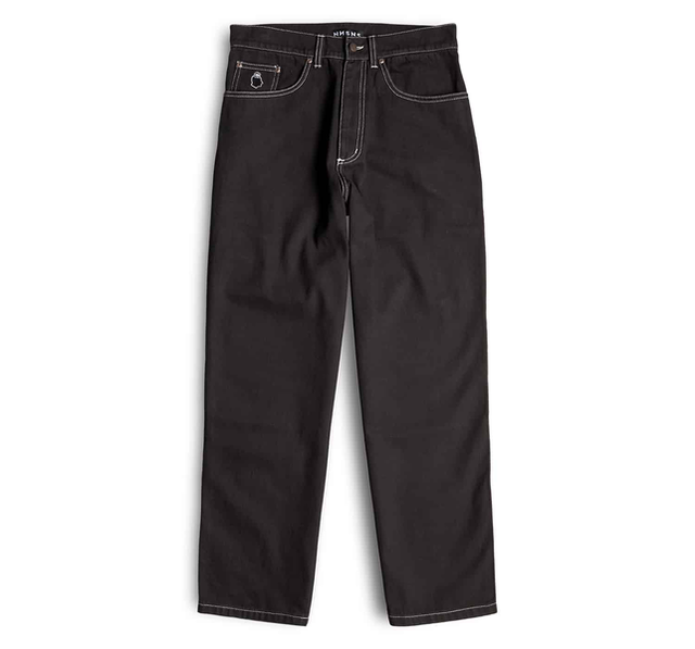 Pantalon Nonsense Yeti Denim Black Denim White Stitching
