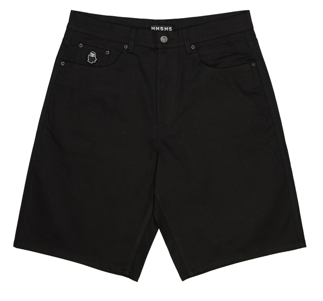 Short Nonsense Bigfoot Denim Black Coton