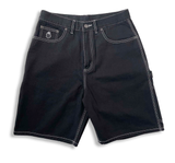 Short Nonsense Yeti Denim Black Denim White Stitching