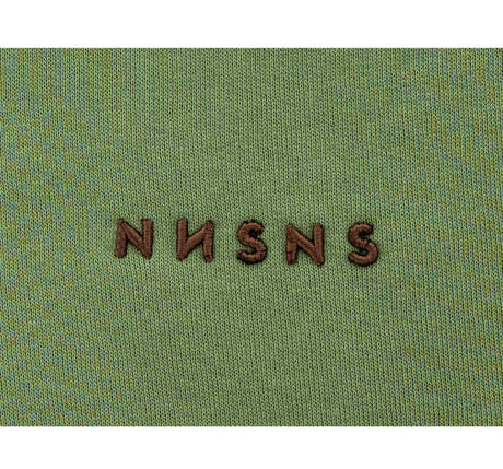 Sweat à capuche Nonsense Script Embroided Light Green Brown