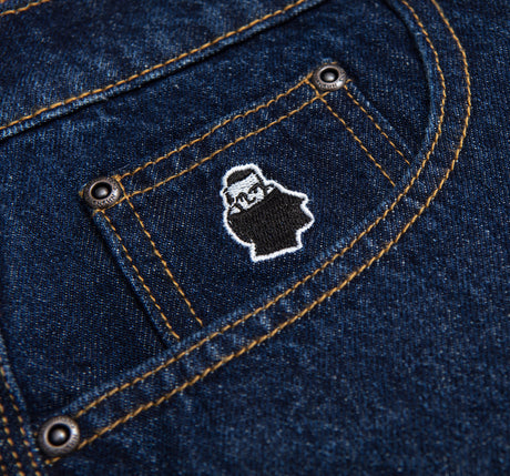 Pantalon Nonsense Biggerfoot Denim Blue Rinsed