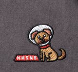 Tee-shirt Nonsense Embroidered Cone Of Shame Charcoal