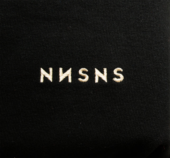 Tee-shirt Nonsense Embroidered Black Cement
