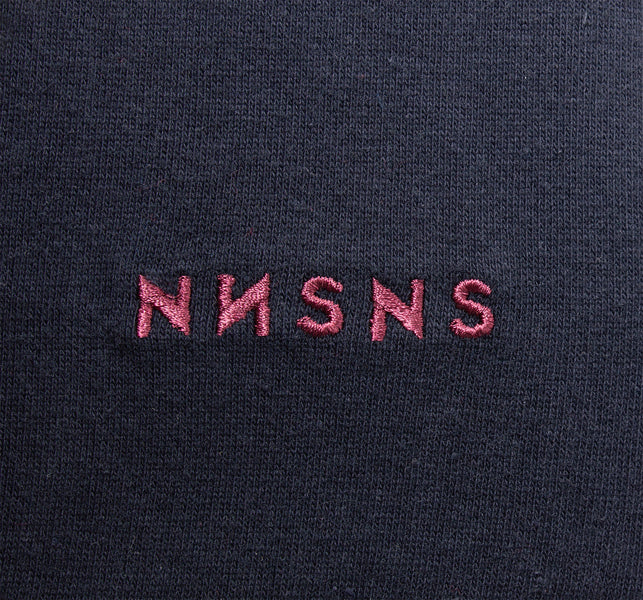 Tee-shirt Nonsense Embroidered Navy Burgundy
