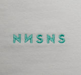 Tee-shirt Nonsense Embroidered White Teal