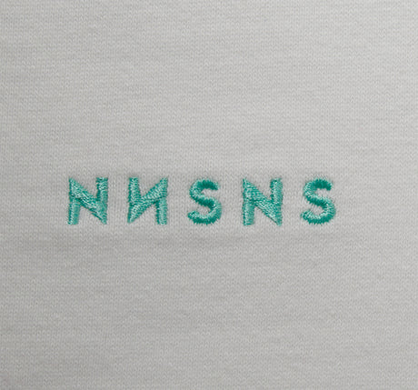 Tee-shirt Nonsense Embroidered White Teal