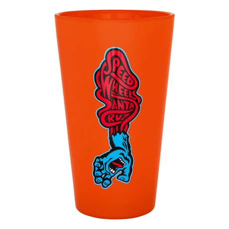 Oj Accessoire Speed Wheels Screaming Hand Pint Glass Orange