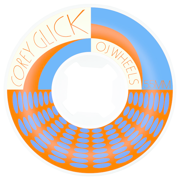 Oj Wheels (Jeu De 4) 55Mm Glick Bro Jazz Og Hardline 99A