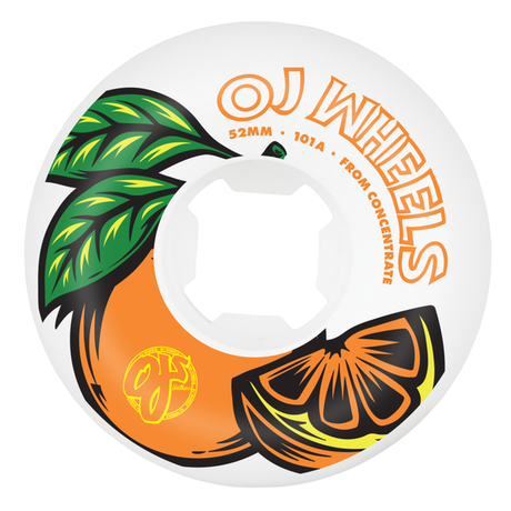 Oj Wheels (Jeu De 4) 52Mm From Concentrate White Orange 101A