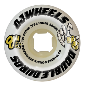 Oj Wheels (Jeu De 4) 58Mm Double Duro White 101A/95A