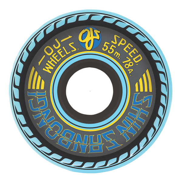 Roues de skate OJ 55 mm Mini Super Juice Sanbongi Blue 78A