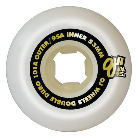 Oj Wheels (Jeu De 4) 53Mm Double Duro White Ii 101A 95A