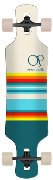 Ocean Pacific Complete Longboard Swell Dt White Teal