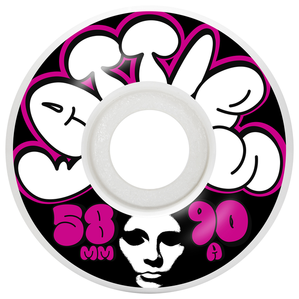 Roues de skate Opera 58 mm Fatties White Pink 90A