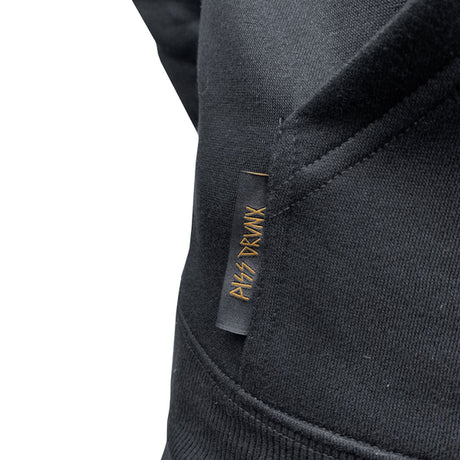 Pissdrunx Sweat Logo Black Gold Hood Emb
