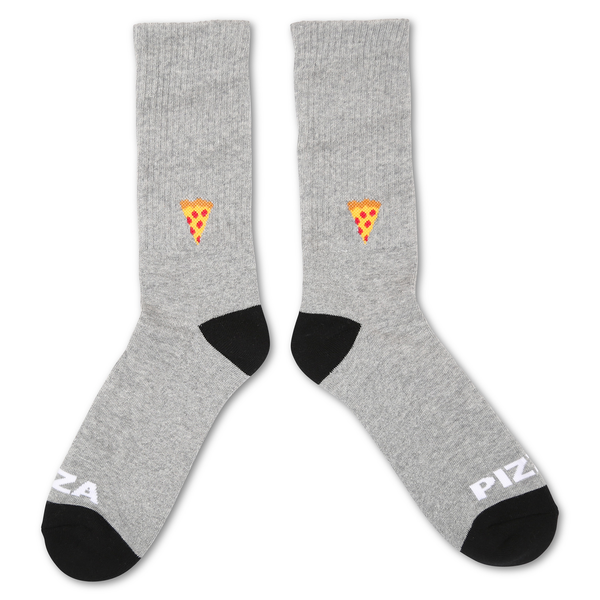 Pizza Socks Emoji Grey