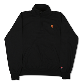 Pizza Sweat Emoji Champion 1-4 Zip Fleece Black