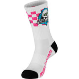 Powell Socks Ripper Blue Pink White Checker Stripes