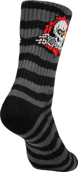 Powell Socks Ripper Charcoal Black Rips
