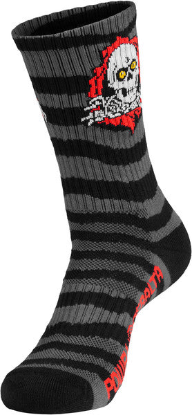 Powell Socks Ripper Charcoal Black Rips
