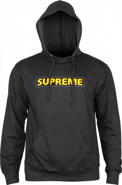 Powell Sweat Supreme Hood Charcoal Yellow