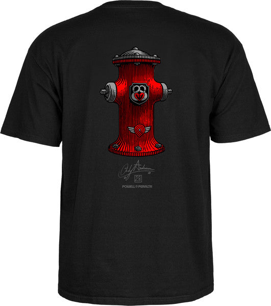 Powell T-Shirt Andy Anderson Hydrant Ss Black