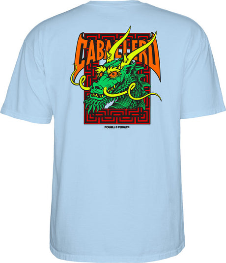 Powell T-Shirt Cab Street Dragon Ss Powder Blue